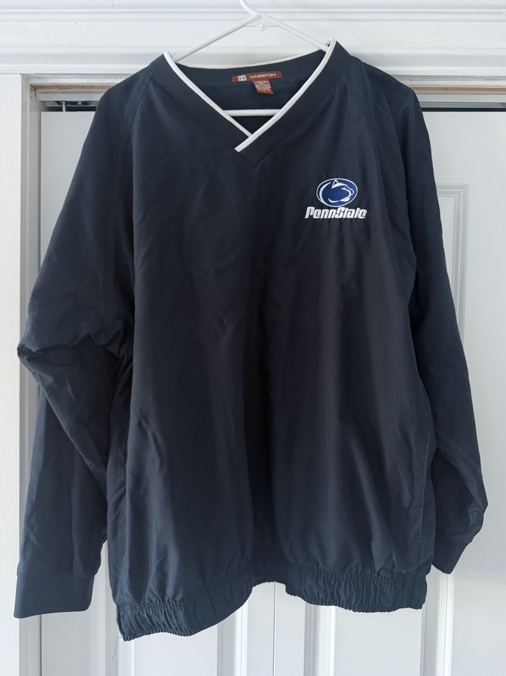 Penn State Navy V-Neck Pullover Windbreaker | Large